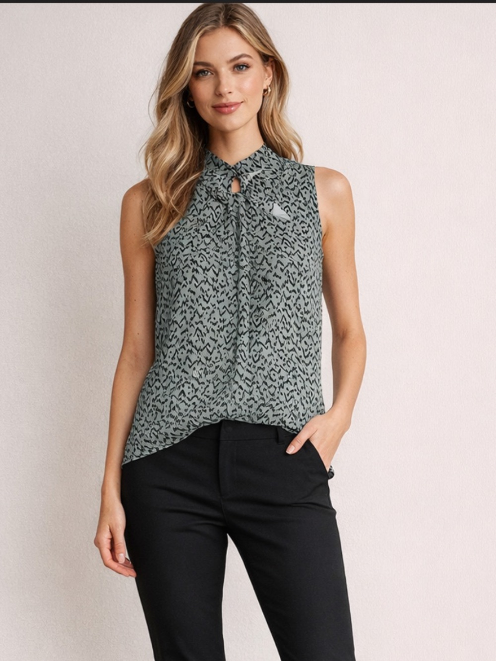 NWT Amour Vert Women’s Silk Sleeveless Tank Blouse Elegant Classic Sophisticated